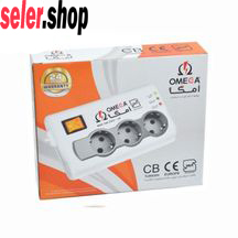 محافظ برق امگا مدل 3 خانه 1.5 متری ارت دار P3100 – استاندارد ا Omega power protector 1.5M P3100