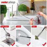 گیره و فنر بازکننده فاضلاب و لوله و رفع گرفتگی لوله های فاضلاب و سرویس بهداشتی و ... استفاده راحت و آسان و