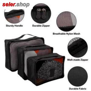 نظم دهنده چمدان و ساک مسافرتی 6تیکه ارگانایزر مسافرتی 6 عددی رنگ سرمه ای