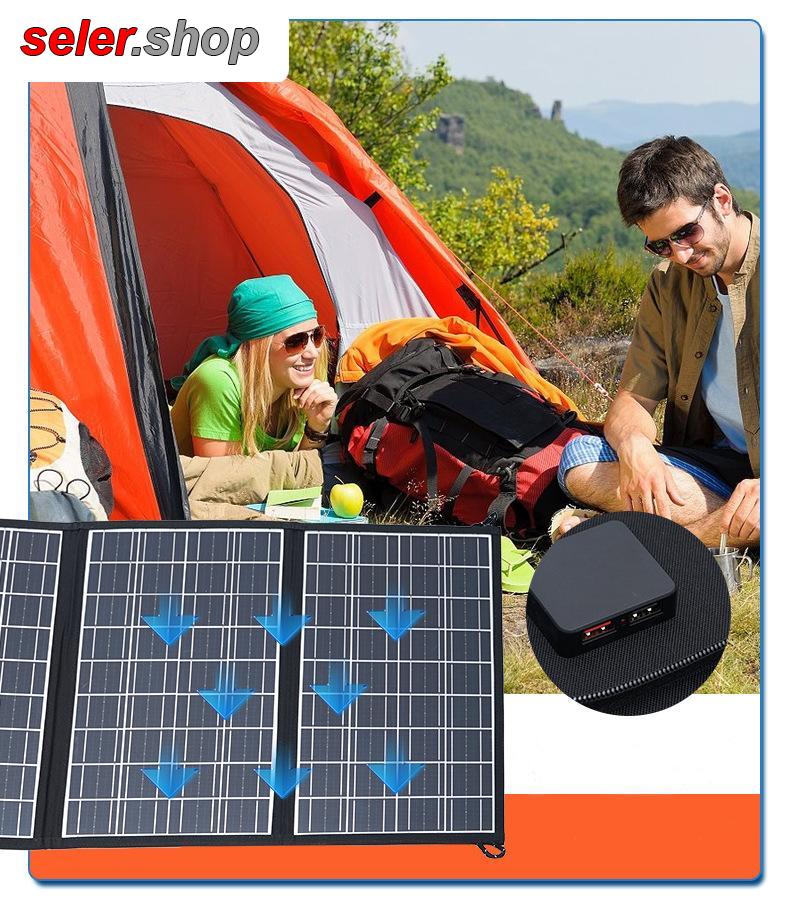 شارژر پنل خورشیدی تا شو مونو کریستال 100W وات ضد آب اورجینال Modules High Efficiency Mono Portable - تصویر 2