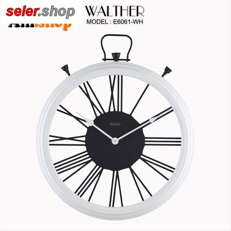 ساعت دیواری قطر 65 ترکیب چوب و فلز E6061_WH