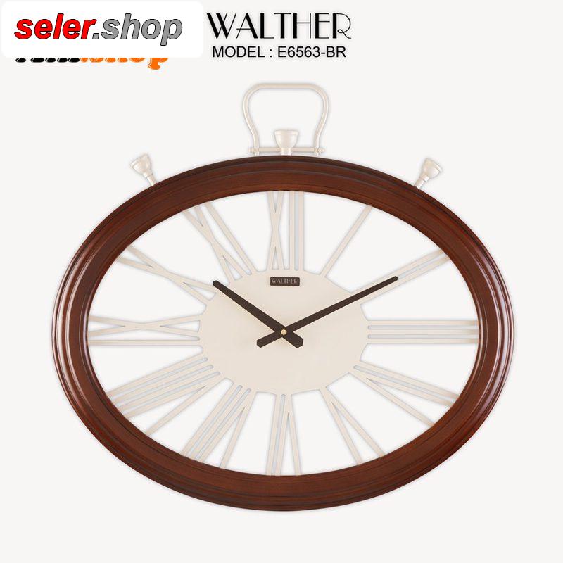 ساعت دیواری قطر 65ترکیب چوب و فلز E6563_BR