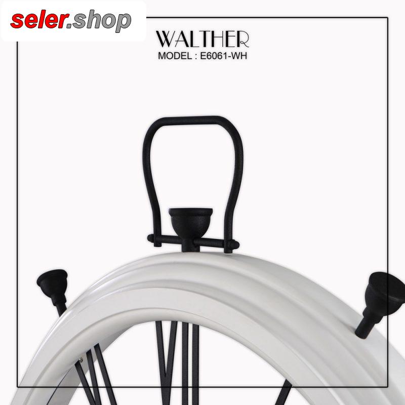 ساعت دیواری قطر 65 ترکیب چوب و فلز E6061_WH