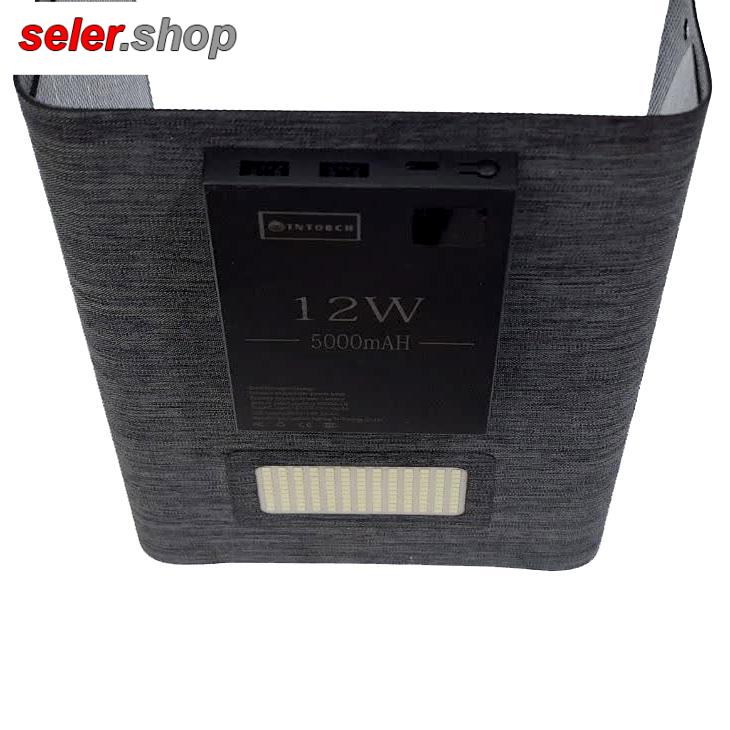 پاور بانک و شارژر خورشیدی فست شارژ 12W وات Solar Panel USB 3A