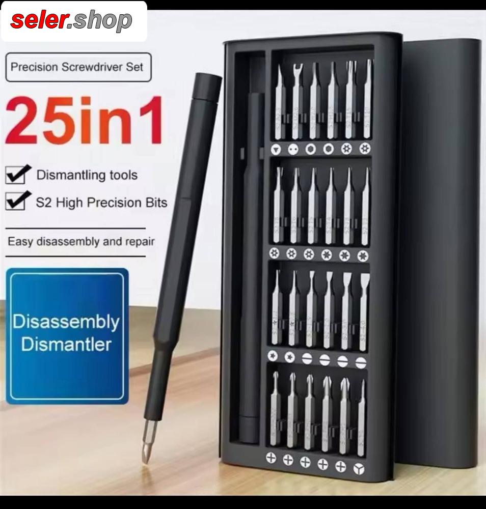 ست ابزار پیچگوشتی 25 پارچه پرفشینال طرح پاوربانکی