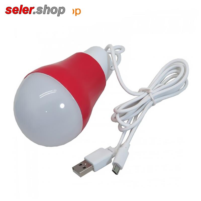لامپ USB کابل دار مدل LED BULB ویژگی روکش کنفی . لامپ یو اس بی