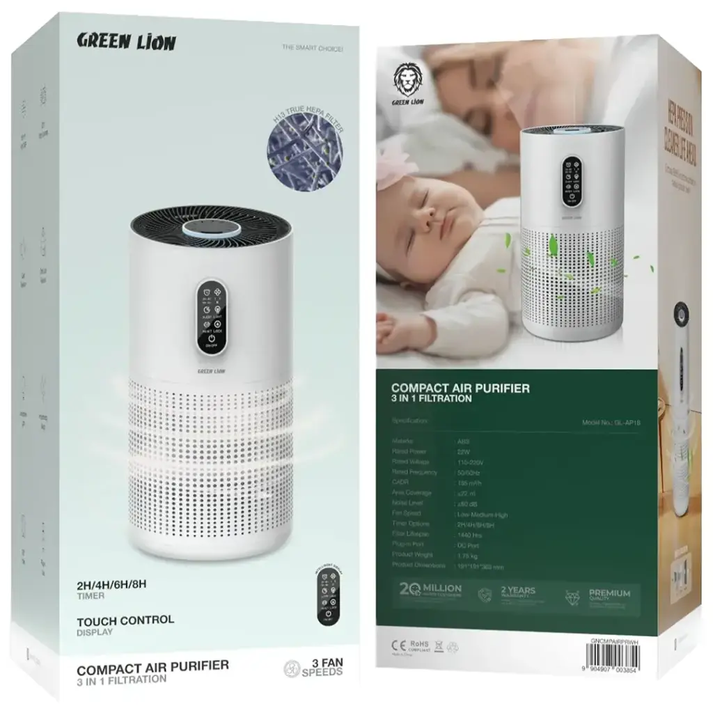 دستگاه تصفیه هوا گرین مدل اصلی Green Lion Compact Air Purifier - تصویر 4