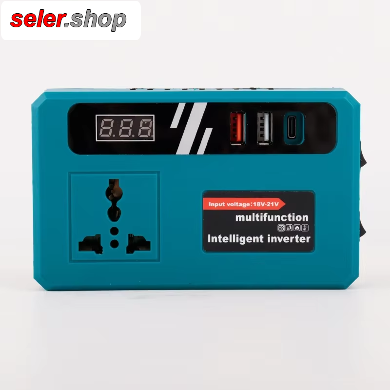 پاور استیشن همراه و اینورتر شارژی باتری دار 220 ولت به همراه خروجی تاپ C و USB فست شارژ - تصویر 6
