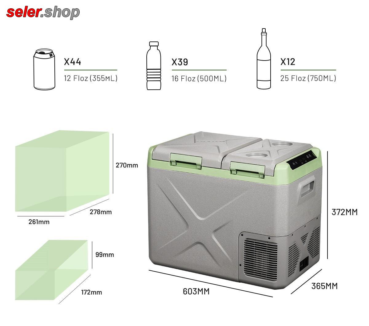 یخچال خودرو قابل حمل Alpicool OEM ODM XD45 کمپرسور nhv دیجیتال ۱۲ ولت، یخچال فریزر مسافرتی - تصویر 6