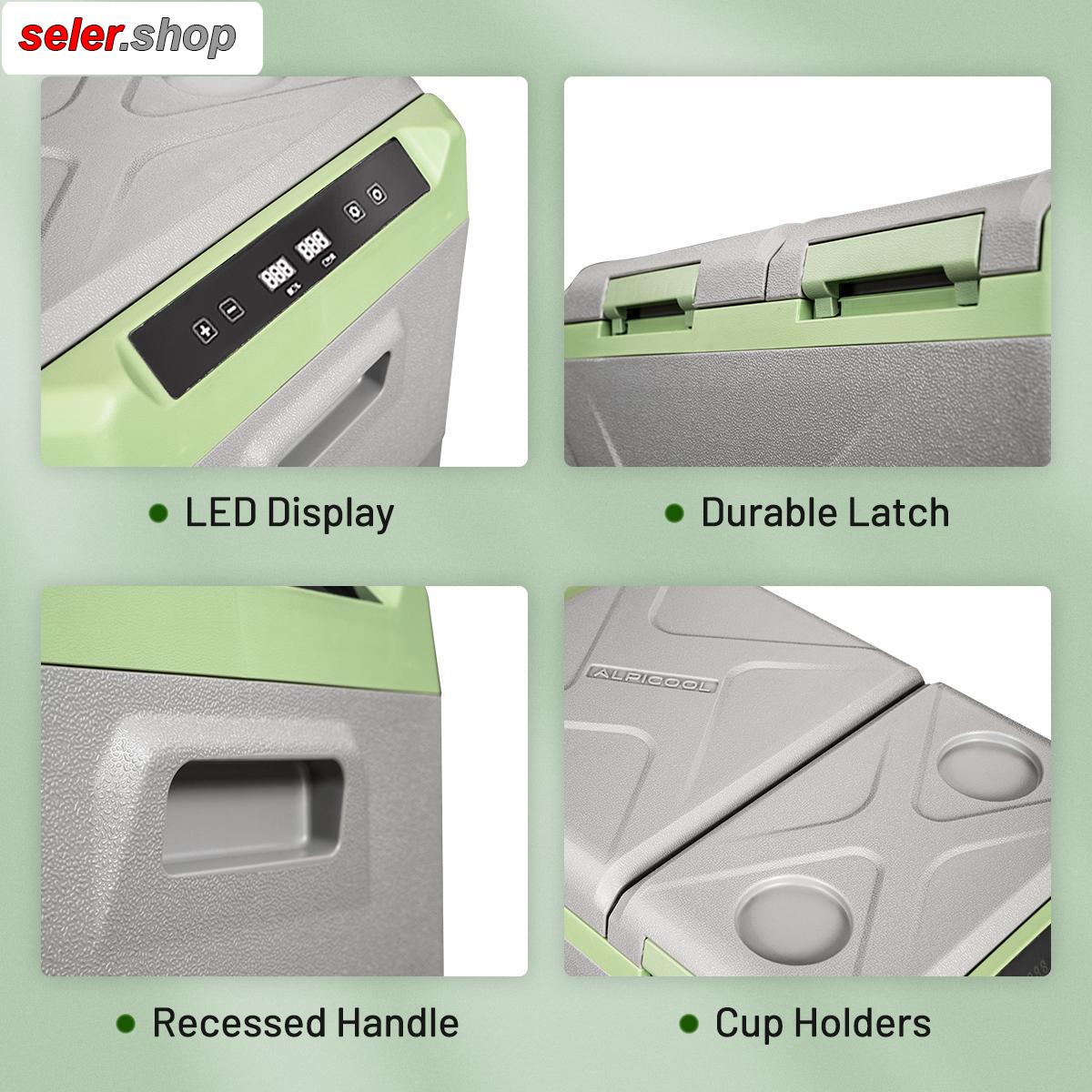 یخچال خودرو قابل حمل Alpicool OEM ODM XD45 کمپرسور nhv دیجیتال ۱۲ ولت، یخچال فریزر مسافرتی - تصویر 2