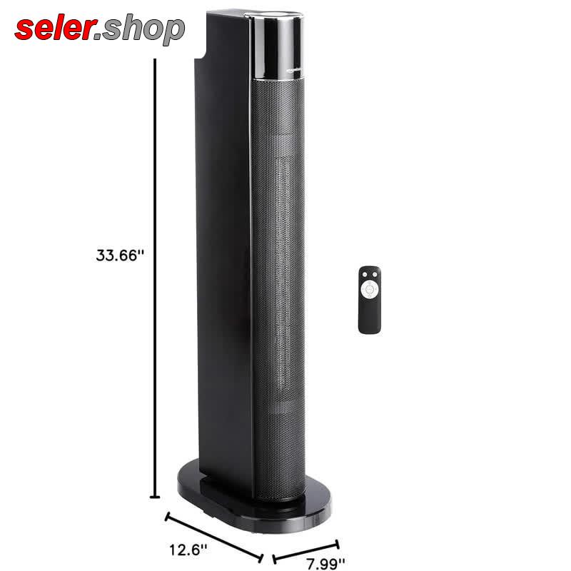 بخاری برقی ایستاده آمازون بیسیکس قابلیت پنکه دارای فیلتر تصفیه هوا ریموت دار - تصویر 3