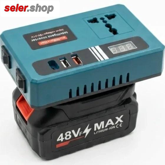 پاور استیشن همراه و اینورتر شارژی باتری دار 220 ولت به همراه خروجی تاپ C و USB فست شارژ - تصویر 3