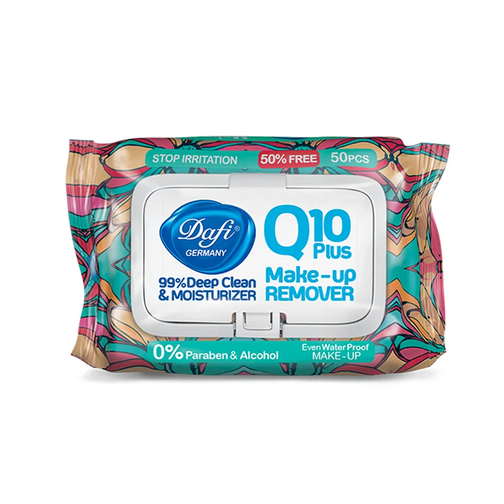 دستمال مرطوب پاک کننده آرایش دافی مدل Q10 طرح گلدار 50 برگی (طرح رندوم) - تصویر 5
