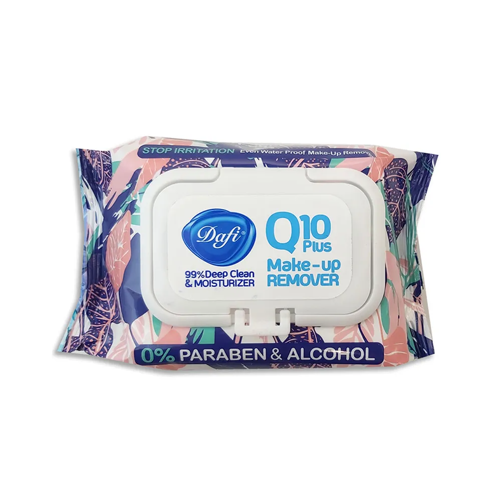 دستمال مرطوب پاک کننده آرایش دافی مدل Q10 طرح گلدار 50 برگی (طرح رندوم) - تصویر 3